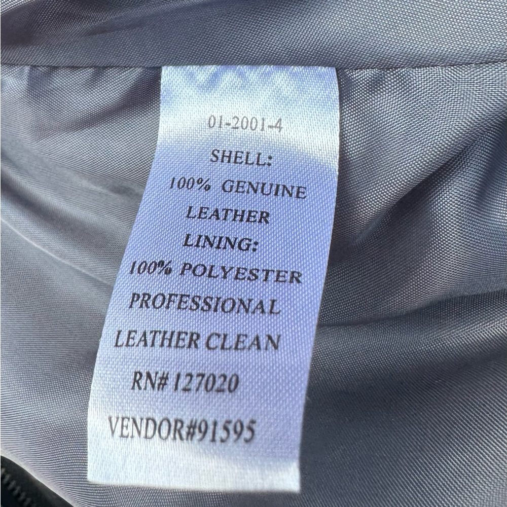 Gray Leather Ruffle Front Jacket size 12 - Picture 9 of 9